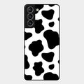 Cow Print Glass Phone Case And Cover For Samsung Galaxy S21 Plus