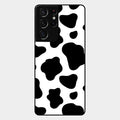 Cow Print Glass Phone Case And Cover For Samsung Galaxy S21 Ultra