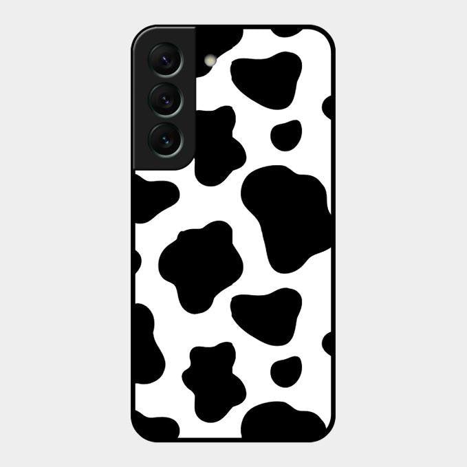 Cow Print Glass Phone Case And Cover For Samsung Galaxy S22 5G