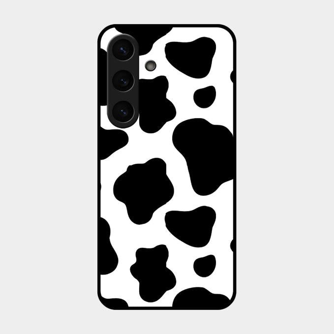 Cow Print Glass Phone Case And Cover For Samsung Galaxy S25 Plus 5G