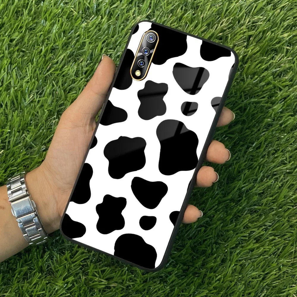 Cow Print Glass Phone Case And Cover For Vivo - ShopOnCliQ