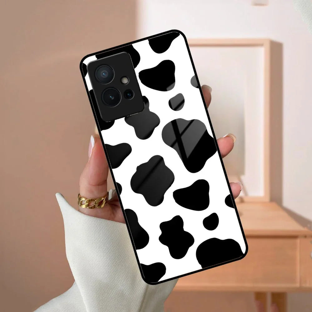 Cow Print Glass Phone Case And Cover For Vivo - ShopOnCliQ