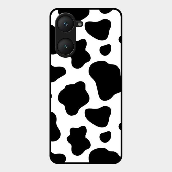 Cow Print Glass Phone Case And Cover For Vivo T3 Lite 5G