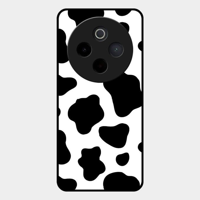 Cow Print Glass Phone Case And Cover For Vivo T4 5G