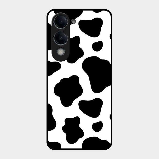 Cow Print Glass Phone Case And Cover For Vivo T4 Lite 5G