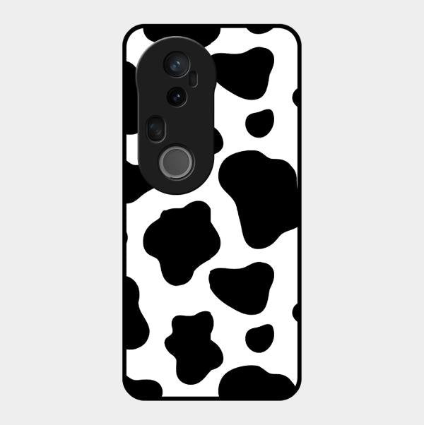 Cow Print Glass Phone Case And Cover For Vivo T4 Ultra 5G