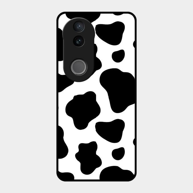 Cow Print Glass Phone Case And Cover For Vivo T4R 5G
