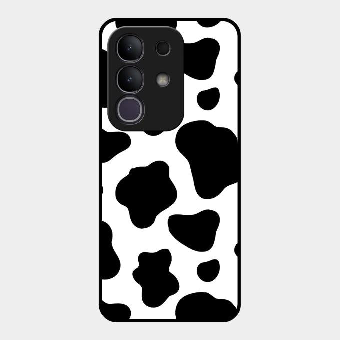 Cow Print Glass Phone Case And Cover For Vivo T4X 5G