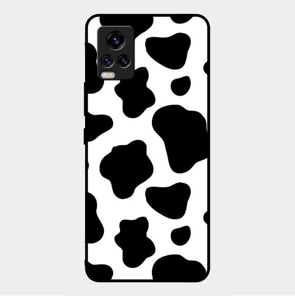 Cow Print Glass Phone Case And Cover For Vivo V20 2021