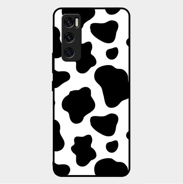 Cow Print Glass Phone Case And Cover For Vivo V20 Se