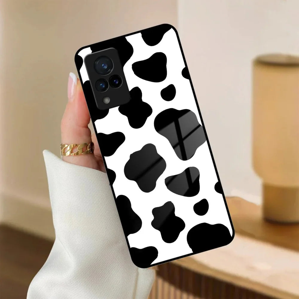 Cow Print Glass Phone Case And Cover For Vivo - ShopOnCliQ