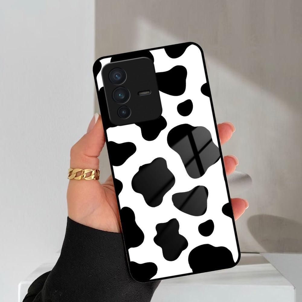 Cow Print Glass Phone Case And Cover For Vivo - ShopOnCliQ