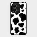 Cow Print Glass Phone Case And Cover For Vivo V25 5G