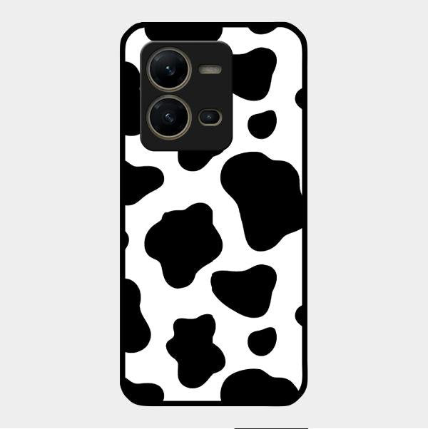 Cow Print Glass Phone Case And Cover For Vivo V25 5G