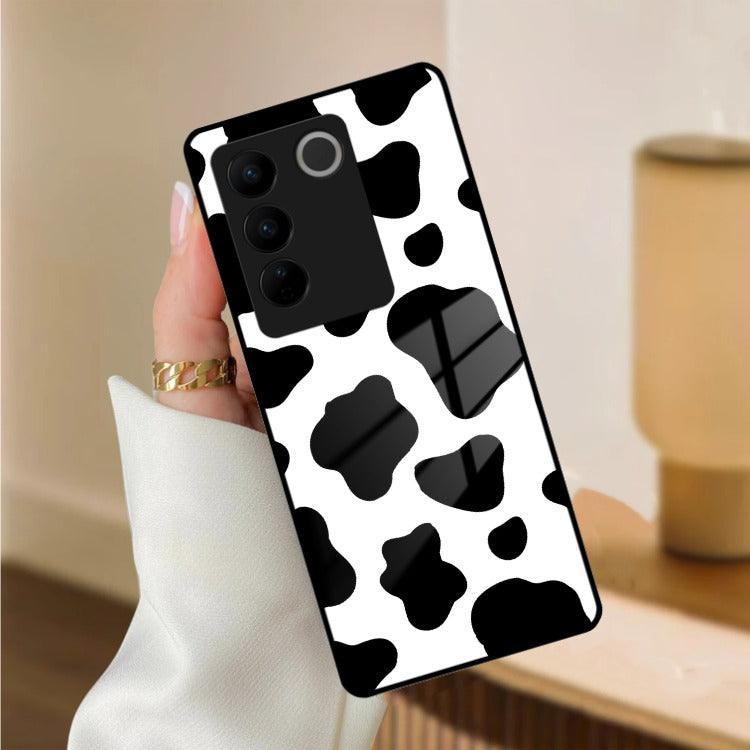 Cow Print Glass Phone Case And Cover For Vivo - ShopOnCliQ