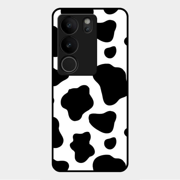 Cow Print Glass Phone Case And Cover For Vivo V29 Pro 5G