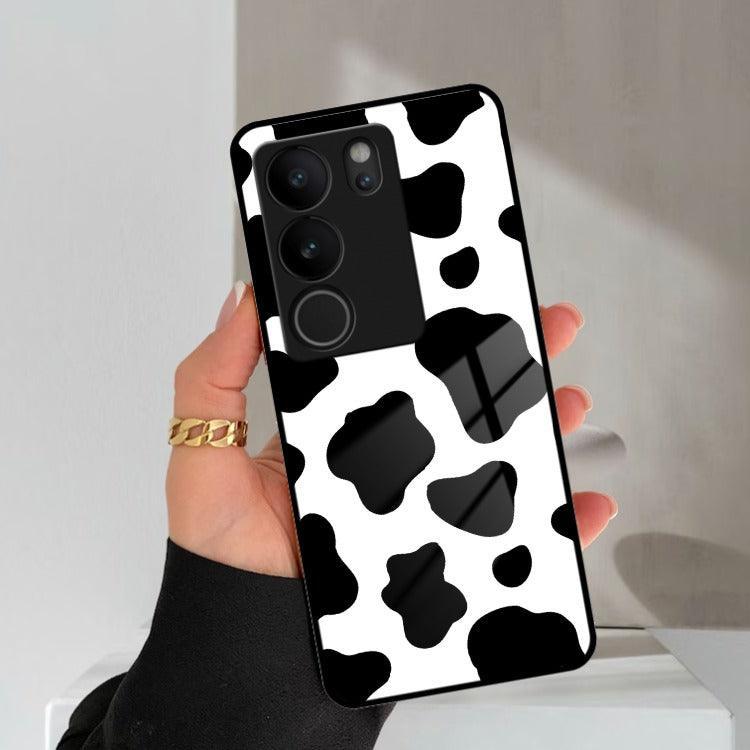 Cow Print Glass Phone Case And Cover For Vivo - ShopOnCliQ