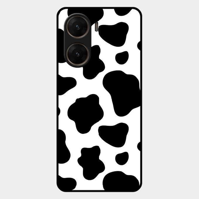 Cow Print Glass Phone Case And Cover For Vivo V29E 5G