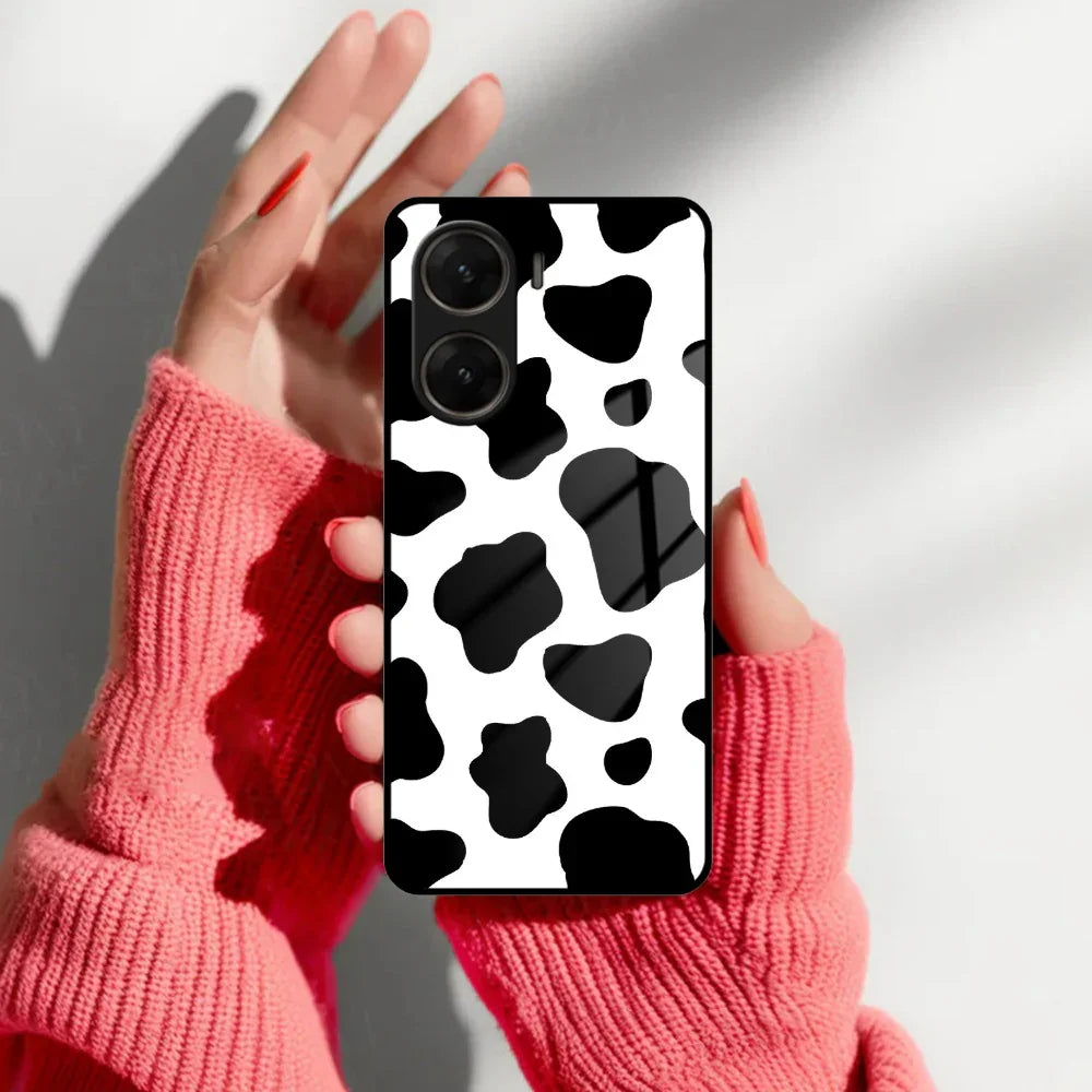 Cow Print Glass Phone Case And Cover For Vivo - ShopOnCliQ