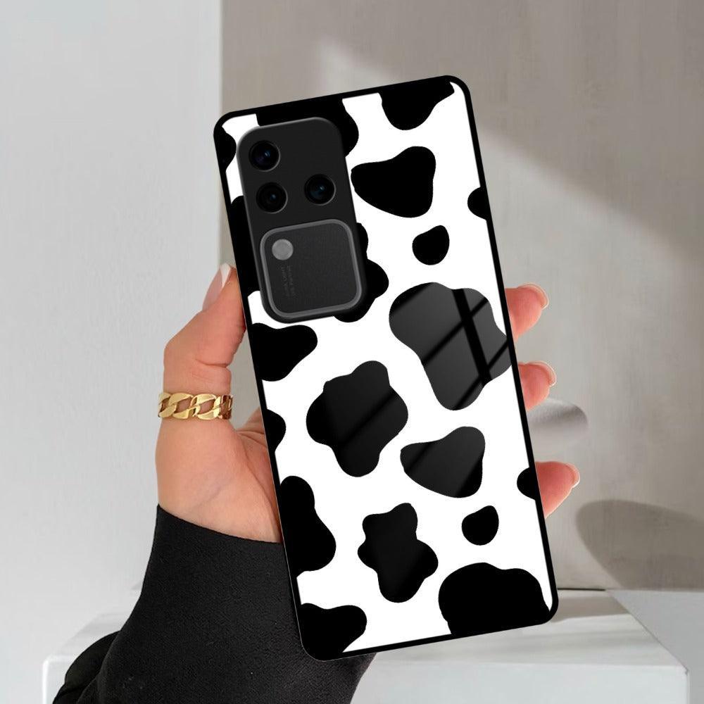 Cow Print Glass Phone Case And Cover For Vivo - ShopOnCliQ