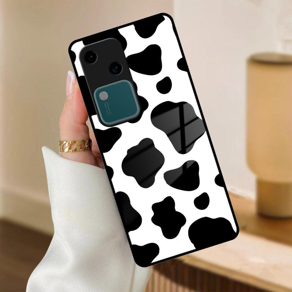Cow Print Glass Phone Case And Cover For Vivo - ShopOnCliQ