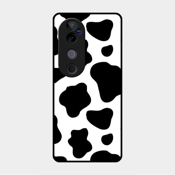 Cow Print Glass Phone Case And Cover For Vivo V40 Pro 5G