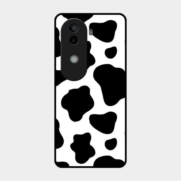 Cow Print Glass Phone Case And Cover For Vivo V40E 5G