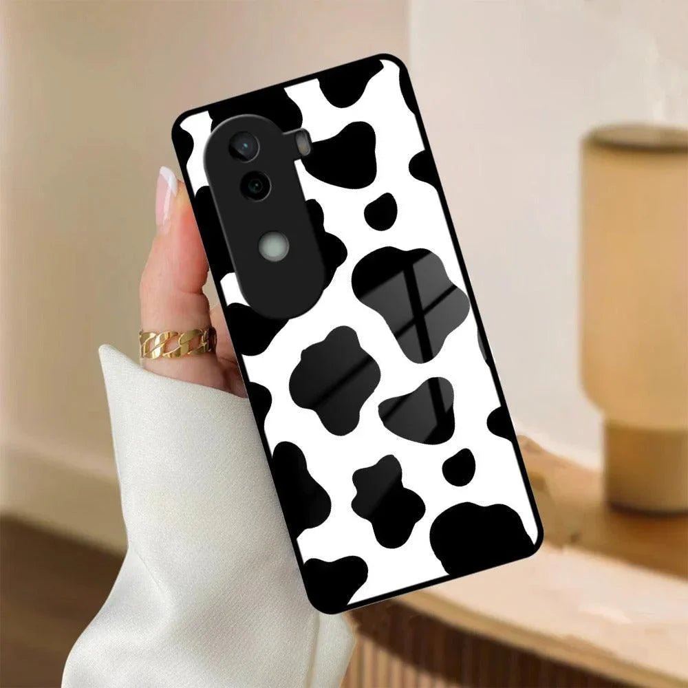 Cow Print Glass Phone Case And Cover For iQOO - ShopOnCliQ