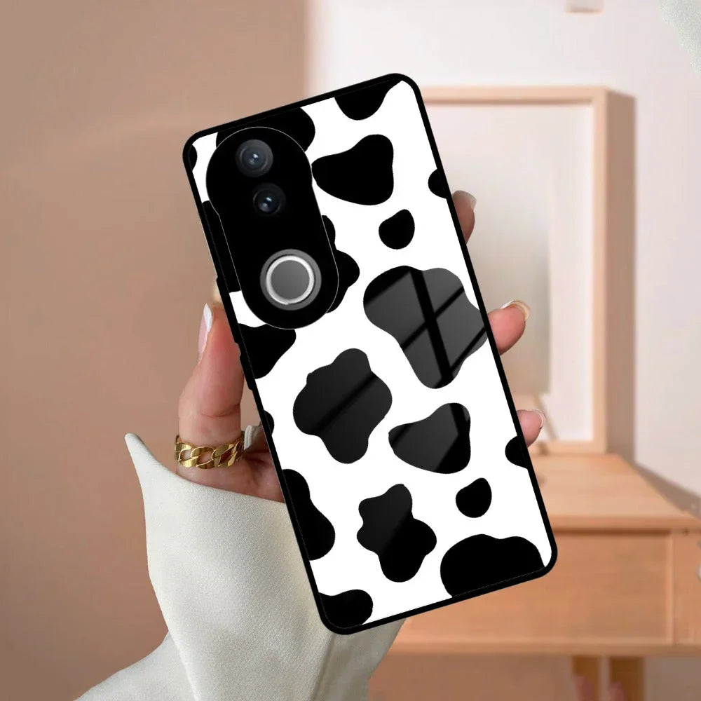 Cow Print Glass Phone Case And Cover For Vivo - ShopOnCliQ
