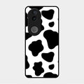Cow Print Glass Phone Case And Cover For Vivo V50E 5G