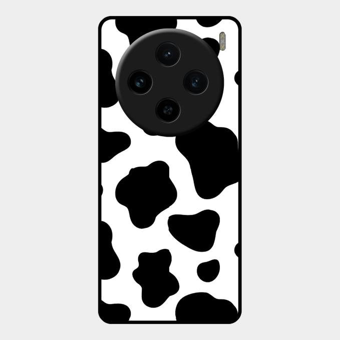 Cow Print Glass Phone Case And Cover For Vivo X100 5G
