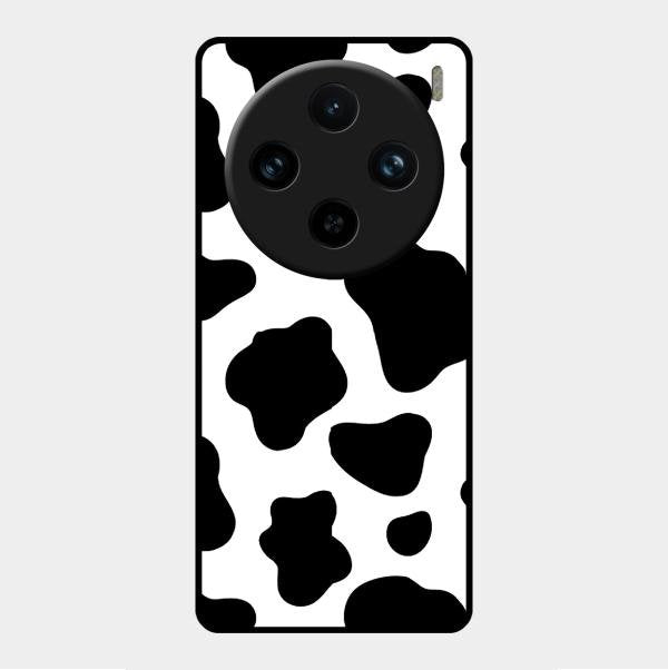 Cow Print Glass Phone Case And Cover For Vivo X100 Pro 5G