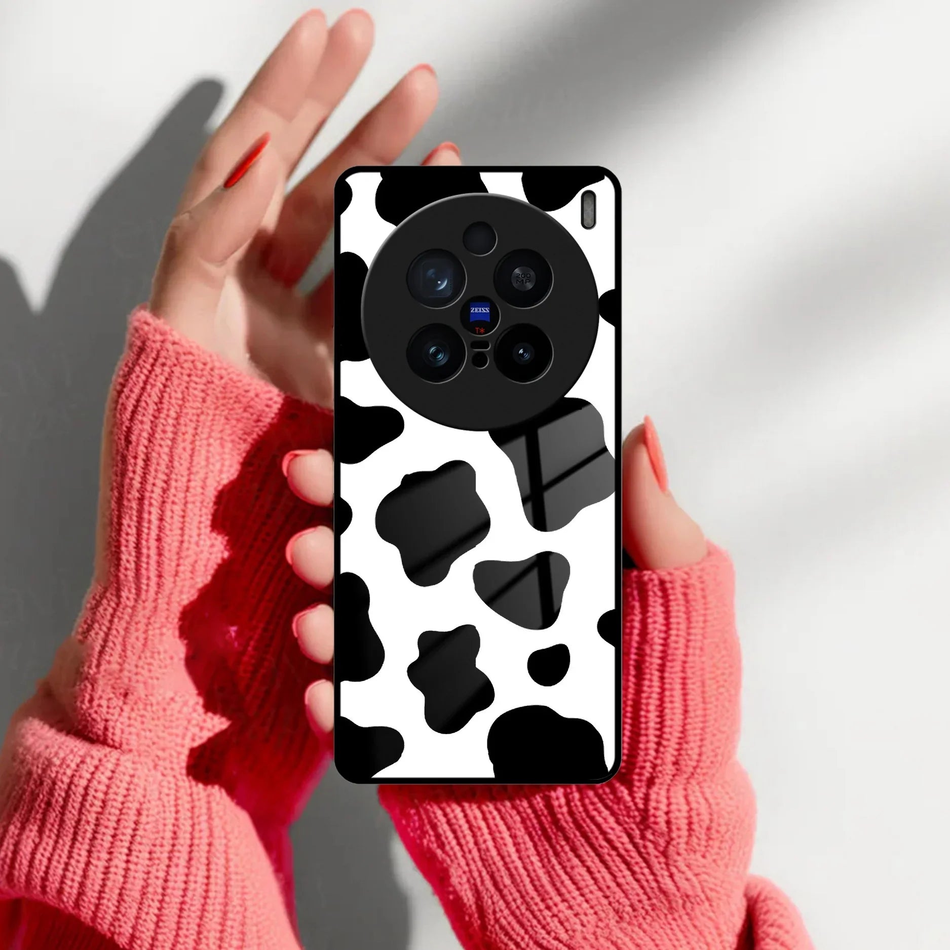 Cow Print Glass Phone Case And Cover For Vivo - ShopOnCliQ