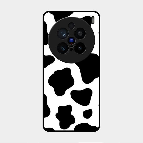 Cow Print Glass Phone Case And Cover For Vivo X200 Pro 5G