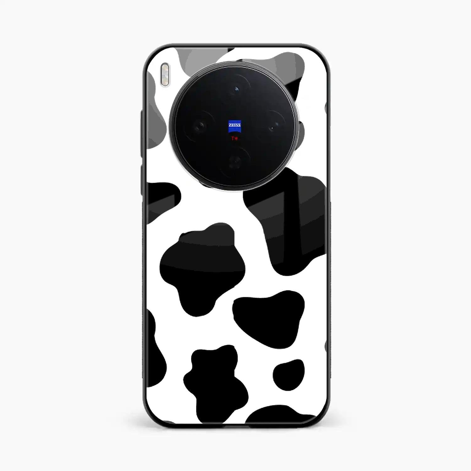 Cow Print Glass Phone Case And Cover For Vivo X300 5G