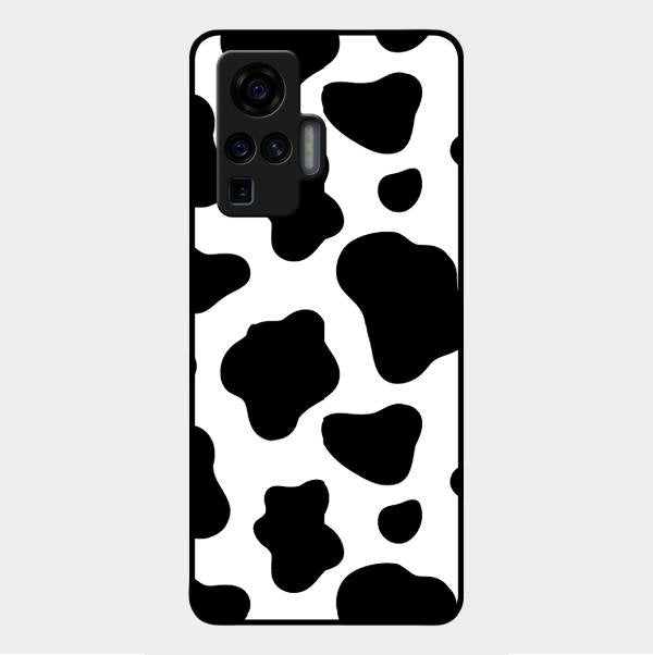 Cow Print Glass Phone Case And Cover For Vivo X50 Pro 5G