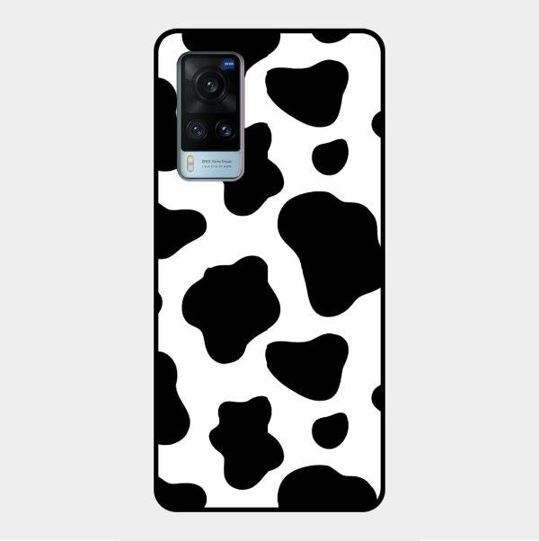 Cow Print Glass Phone Case And Cover For Vivo X60 5G