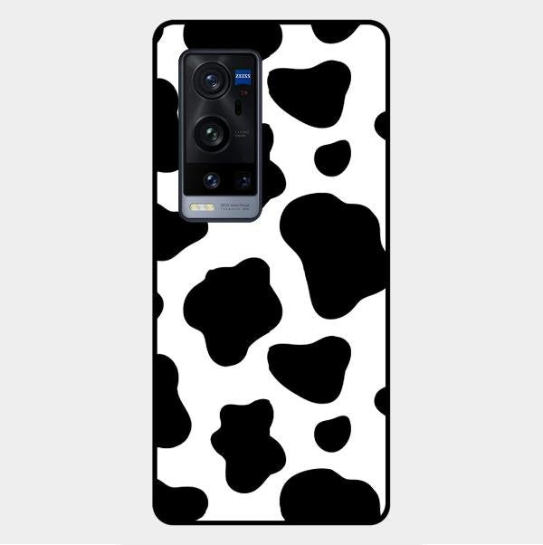 Cow Print Glass Phone Case And Cover For Vivo X60 Pro Plus 5G