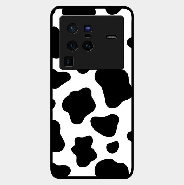 Cow Print Glass Phone Case And Cover For Vivo X80 Pro 5G