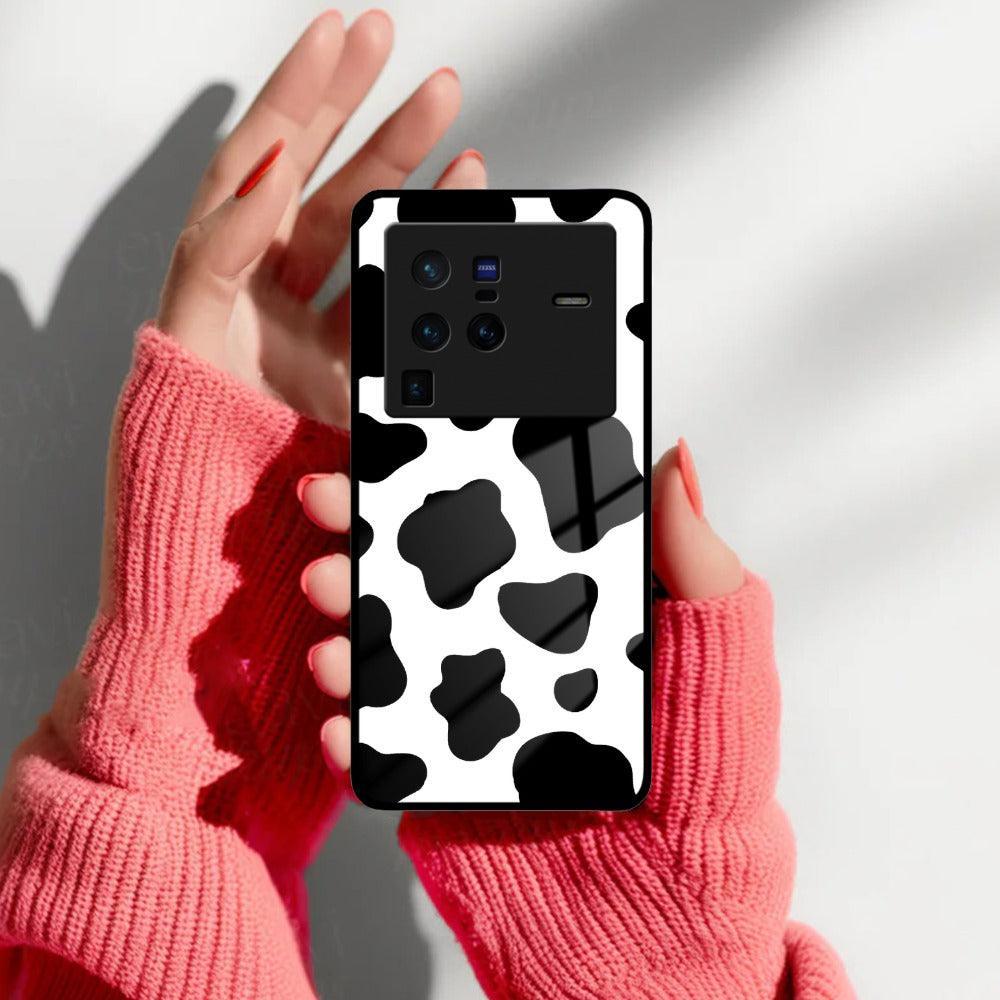 Cow Print Glass Phone Case And Cover For Vivo