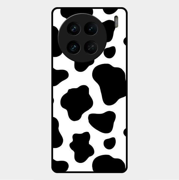 Cow Print Glass Phone Case And Cover For Vivo X90 Pro 5G
