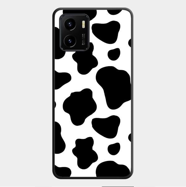 Cow Print Glass Phone Case And Cover For Vivo Y01