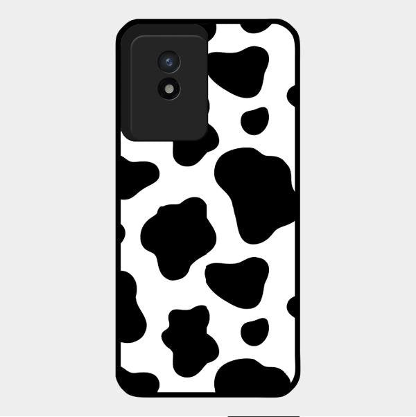 Cow Print Glass Phone Case And Cover For Vivo Y02T