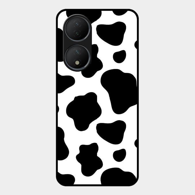 Cow Print Glass Phone Case And Cover For Vivo Y100 5G