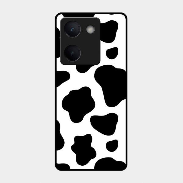 Cow Print Glass Phone Case And Cover For Vivo Y200 Pro 5G