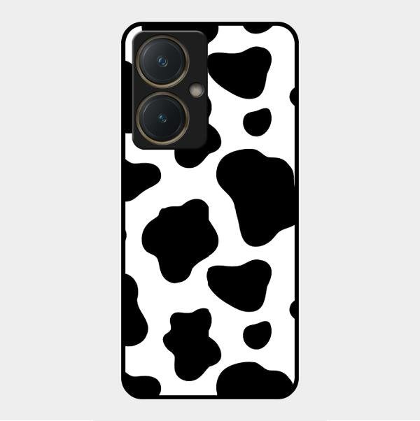 Cow Print Glass Phone Case And Cover For Vivo Y27