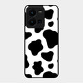 Cow Print Glass Phone Case And Cover For Vivo Y35