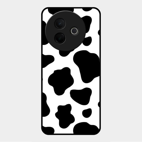 Cow Print Glass Phone Case And Cover For Vivo Y39 5G