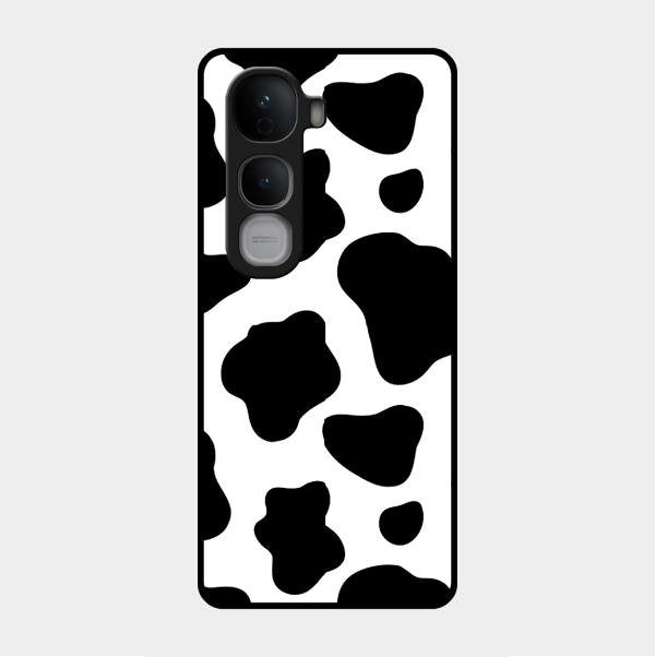Cow Print Glass Phone Case And Cover For Vivo Y400 Pro 5G