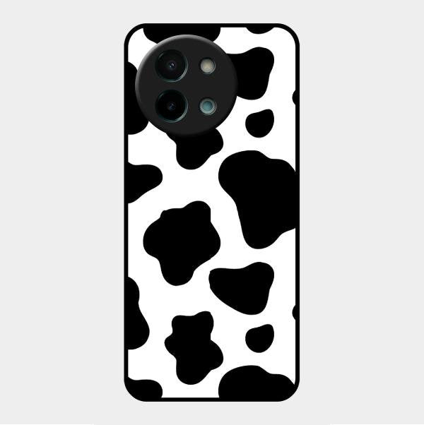 Cow Print Glass Phone Case And Cover For Vivo Y58 5G